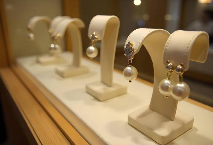 Sophisticated Pearl Earrings Showcase with Timeless Charm